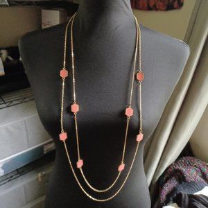Midcentury Vintage Double Layer Necklace & Earrings Set